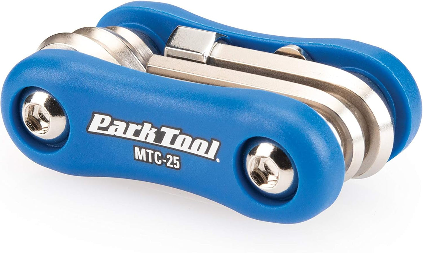 Park Tool MTC-10 Bicycle Multi-Tool with 3, 4, 5 & 8mm Hex Wrenches, T25 & Screwdriver