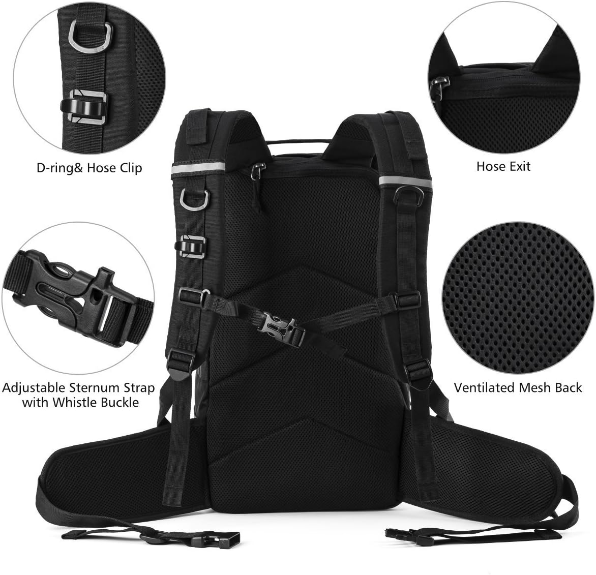 Gelindo Men's Military Tactical, Black, 35L