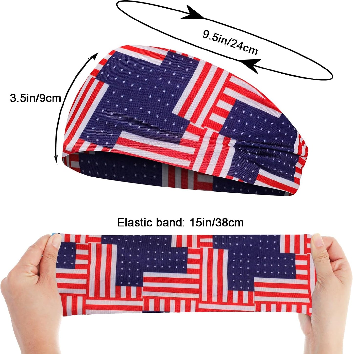 Men's 9-Pack Sports Headbands | Stretchy Sweatbands for Running & Workouts