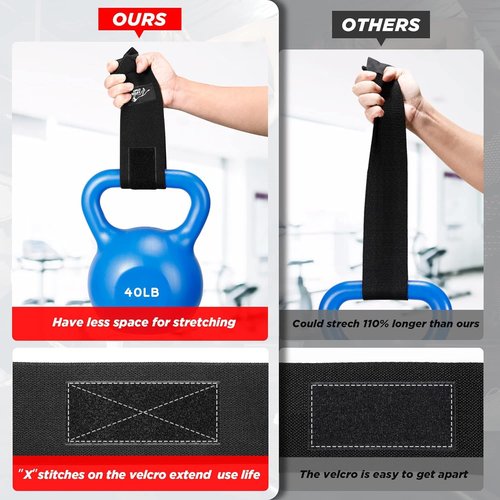 IPOW 18'' Professional Wrist Wraps for Weightlifting 2 Pack(IPF Approved), Heavy Duty Gym Wrist Straps for Working Out, Weight Lifting Wrist Brace for Men & Women, Wrist Support with Thumb Loop