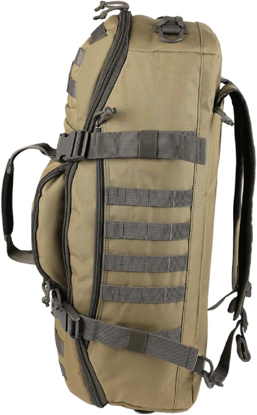 Yukon Outfitters Bugout Bag - EDC Durable 600D Polyester 55L Tactical Duffel & Backpack for Travel, Prepping & Outdoor Use - Two Tone Coyote/Foliage
