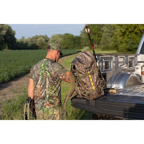 TENZING 2100 Whitetail Day Pack, Mossy Oak Bottomlands Hydration Bladder Compatible Durable Camo Backpack with 4 Compartments & 15 Organizational Pockets for Hunting Gear and Equipment