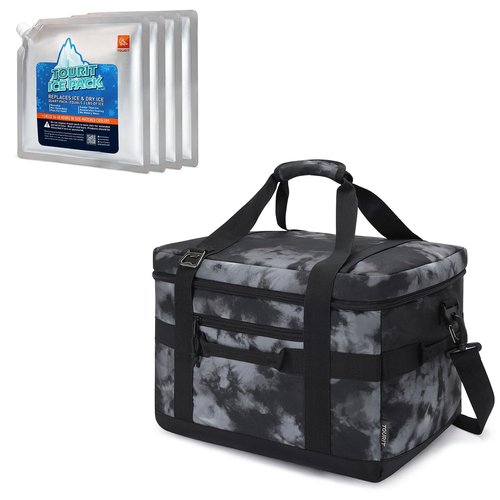 TOURIT Insulated Soft Large Collapsible Cooler Bag with Reusable Ice Packs for Coolers Long Lasting