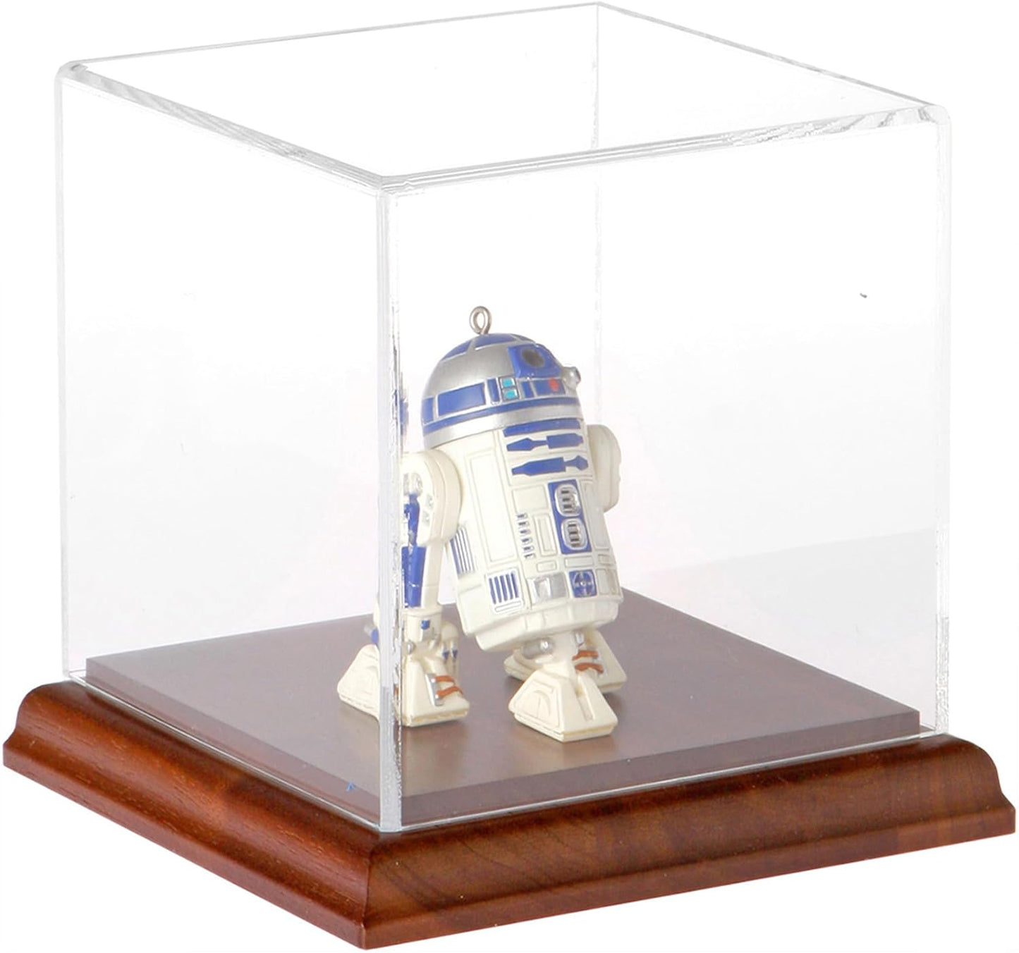 Plymor Clear Acrylic Display Case with Black Base, 4" x 4" x 4"