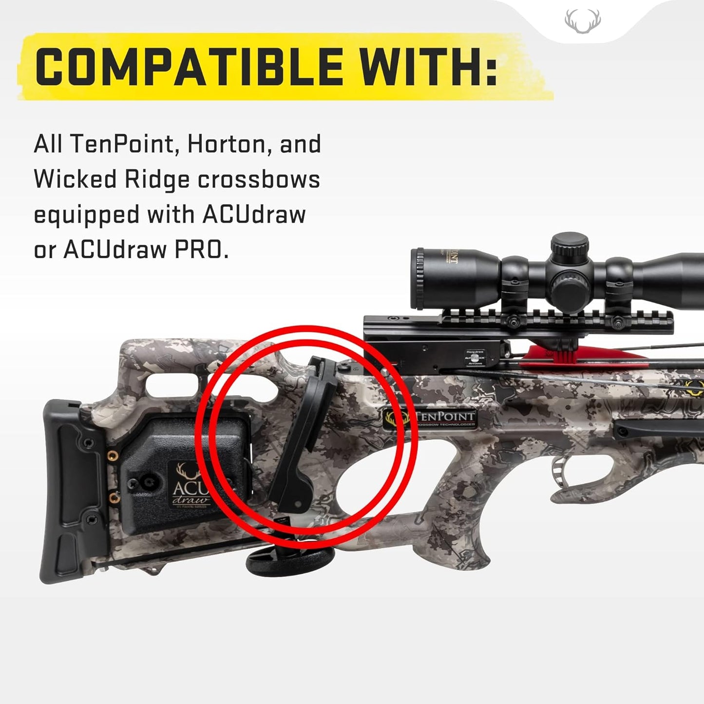 TenPoint ACUdraw Claw with Self-Centering Draw Cord - For Consistent Cocking with Less Wear on the Bowstring - Not Compatible with ACUdraw 50