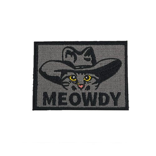 Meowdy, Morale Patch, Meme Patch, Morale Patch, Military Patch, Hook and Loop, Tactical Backpack, Murph, Veteran Owned