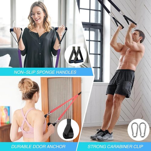 RUBMATE Resistance Bands, Long Resistance Bands Set for Working Out, Fitness, Training, Pull Up Assist Bands - Workout Bands, Exercise Bands, Physical Therapy for Men Women