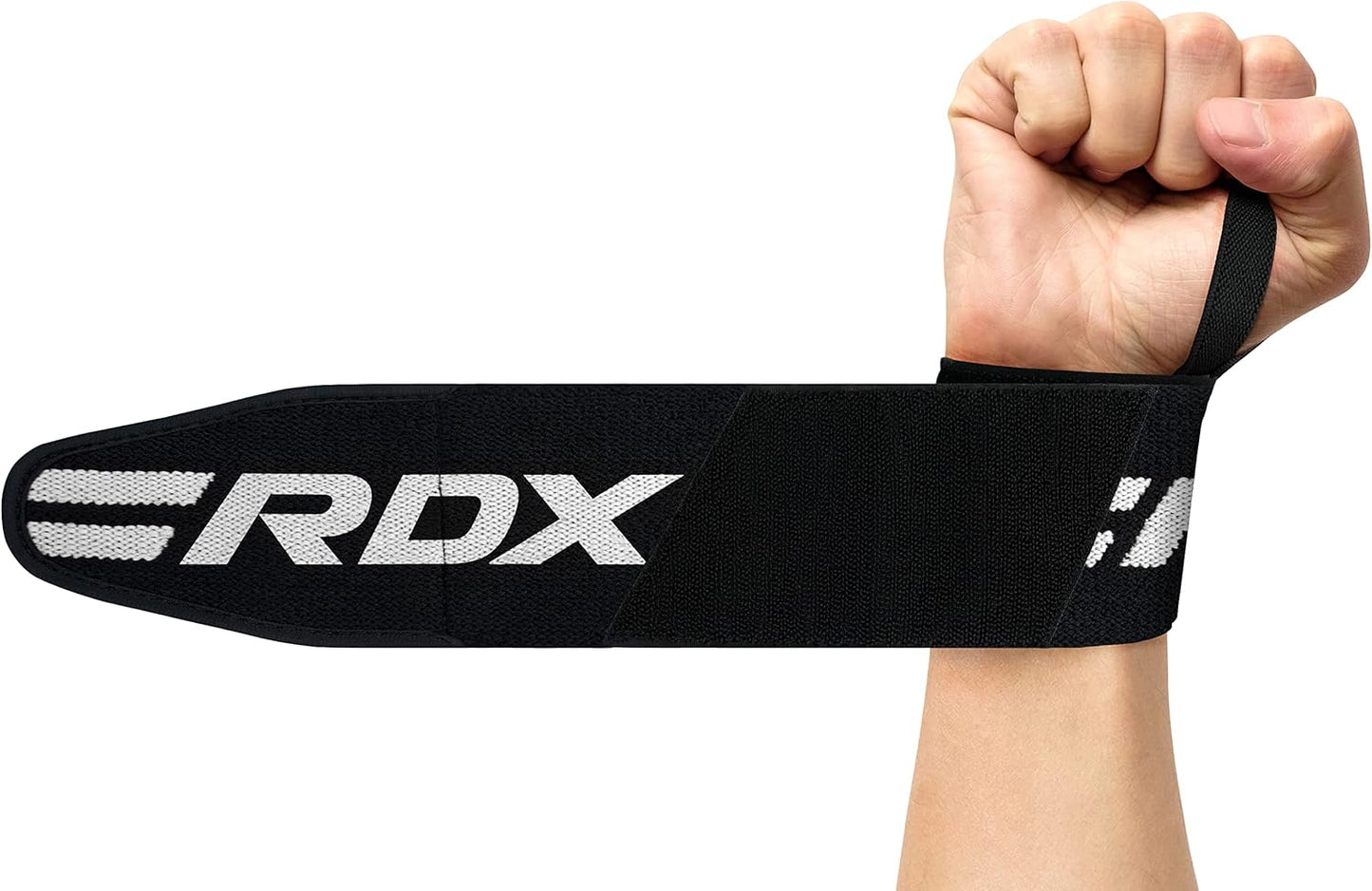 RDX Wrist Wraps for Weightlifting (Pair), IPL USPA Approved, Elasticated 18” Cotton Straps Support with Thumb Loop, Gym Wrap for Weight Lifting Powerlifting Competition Strength Training Bodybuilding