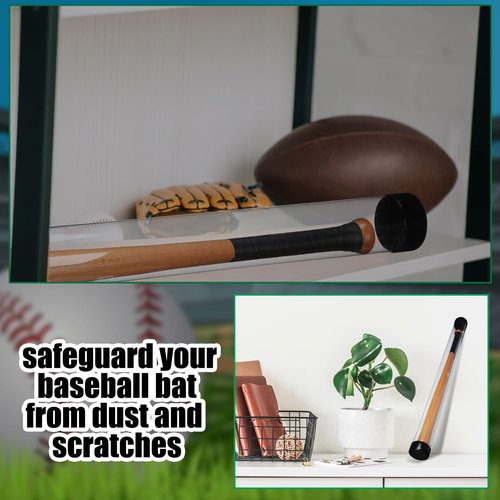 Pangda Baseball Bat Display Case 36 Inches Protected Plastic Baseball Bat Display Tube Box for Desk Wall