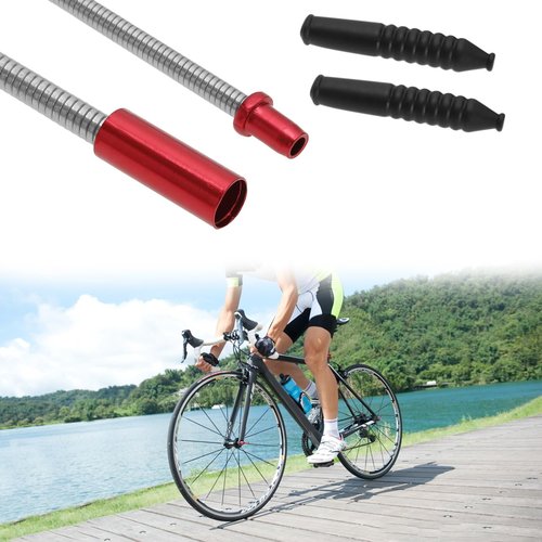eMagTech Set with 12Pcs Bicycle V Brake Elbow Kit Flexible V-Brake Break Noodle with Lubricating Pipe Rubber Sleeve Accessories for Mountain Bikes Road Bikes