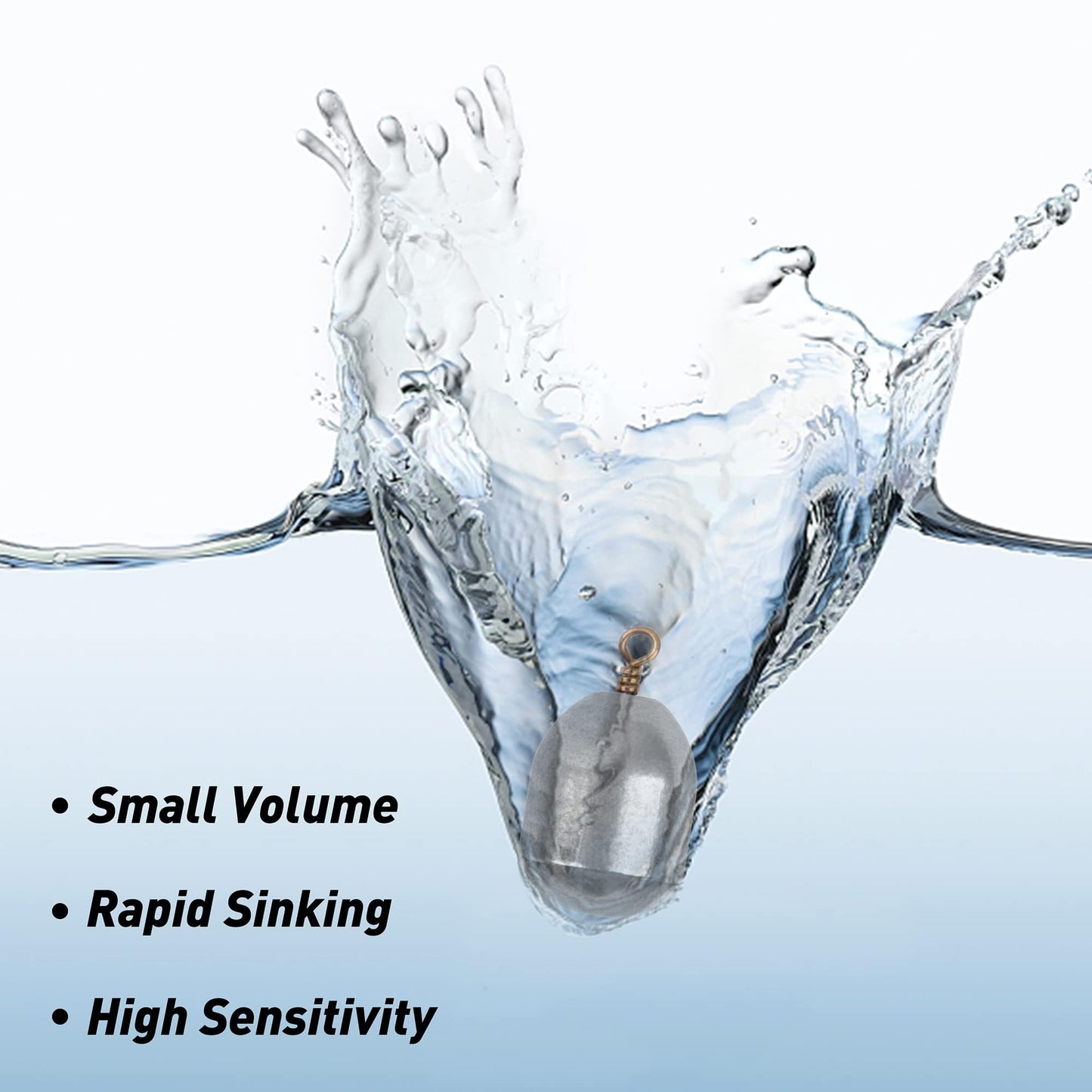 Fishing Weight Sinker,21pcs/50pcs Iron Weights Kit Assorted Size Bass Casting Sinker with Ring Water Drop Weight for Freshwater Saltwater Fishing (21pcs (5 Size))