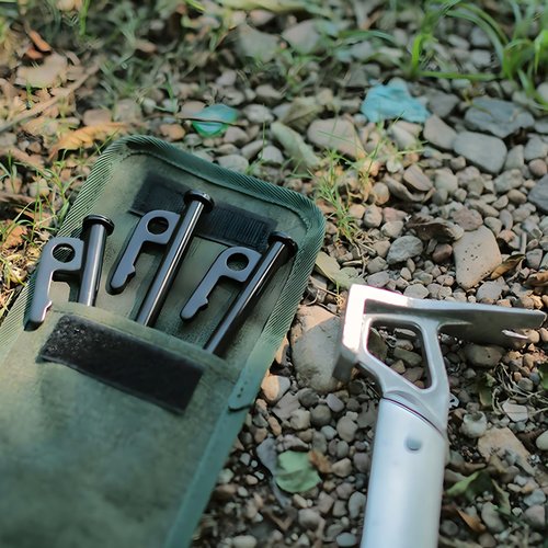 TBACW 8 Pack Tent Stakes 12 in Tent Stakes Heavy Duty Tent Pegs Tarp Pegs Camping Stakes for Outdoor Camping Canopy Outdoor Metal Stakes with Storage Bag