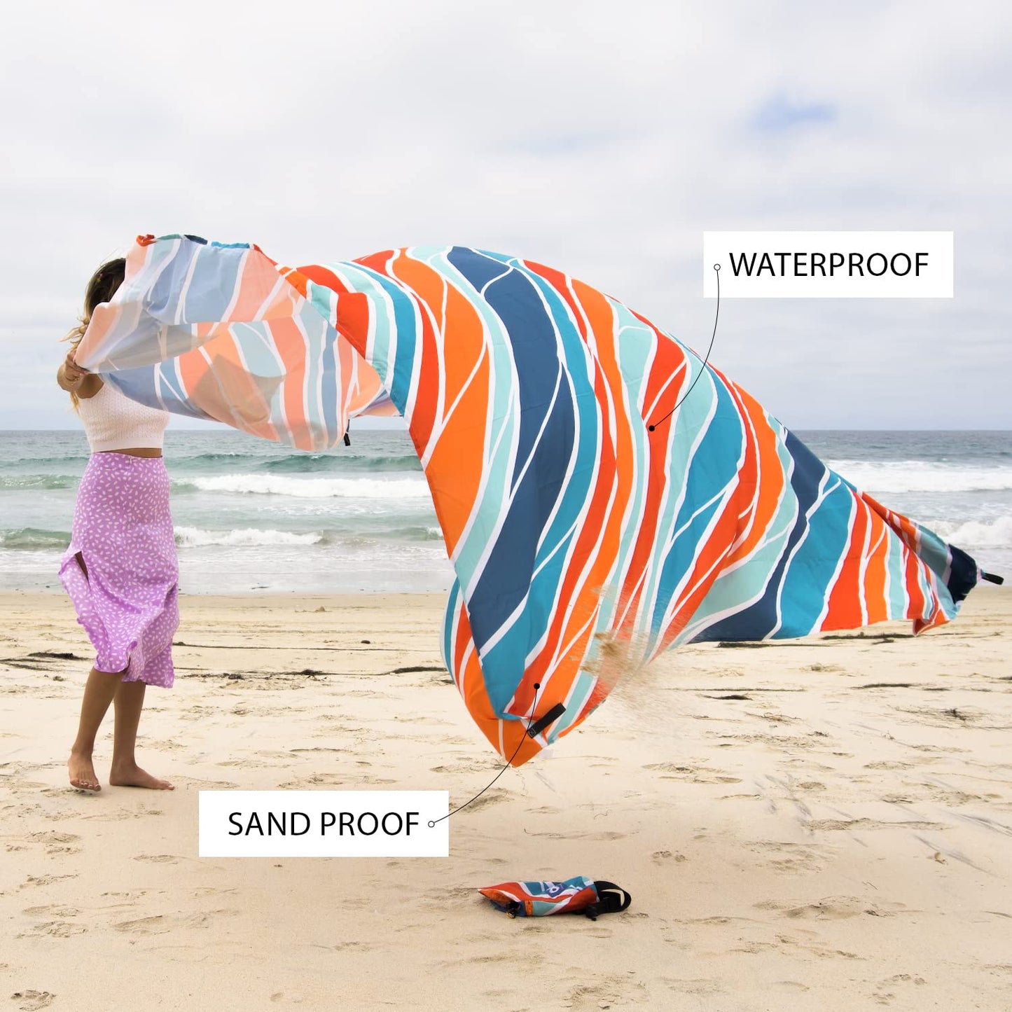 Everlasting Comfort Beach Blanket Bundle - Enjoy Sunny Days with Large, Sandproof Mats for Picnics and Beach Trips