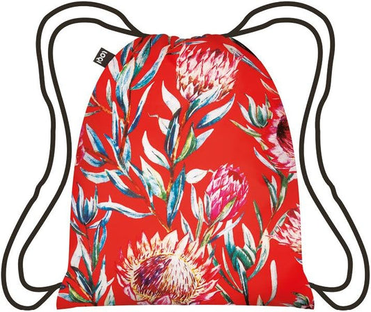 LOQI Wild Sugar Bush Backpack, Red