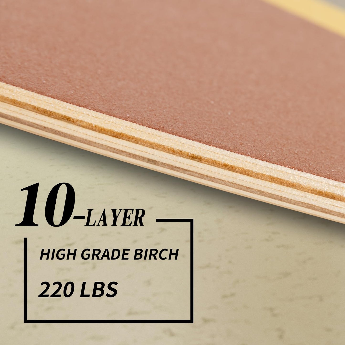 iBOARD Premium Balance Board Trainer With Rollers - 10 Layer Wooden Exercise Non-slip Surface Fish Tail for Surfing, Paddle, Yoga, Training