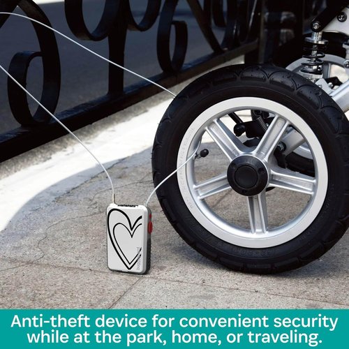 Buggygear Stroller Lock - Anti-Theft Retractable Combination Chain Cable Locks, Thin, Lightweight Safety Padlock for Essentials & Accessories - Strollers, Buggies, Skis, Bikes & Bicycles
