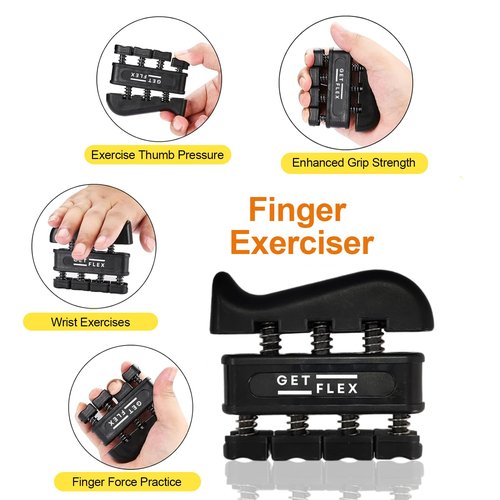 Grip Strength Trainer Kit (6 Pack) – Adjustable Hand Grip Strengthener with Built-in Rep Counter, Finger Strengthener & Forearm Trainer with Stress Relief Ball for Muscle Building & Recovery – Adjustable Resistance Ranging From 11 to 132 Lbs (5 to 60 Kg)