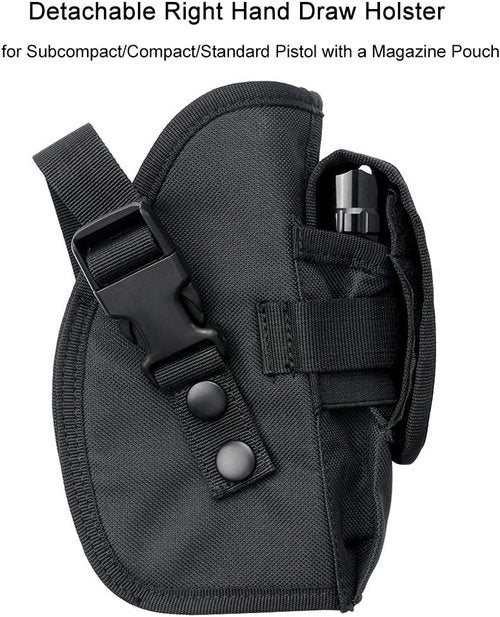 Marmot Tactical Vest Durable Mesh Vest with Detachable Belt & Holster for Subcompact/Compact/Standard Pistol