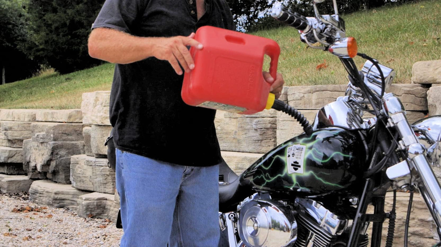 EZ-POUR Gas Can Spout Replacement (1 pack) - Deluxe 5 Gallon Hi-Flo System with Gas Can Nozzle, Flexible Spout, Vent Kit