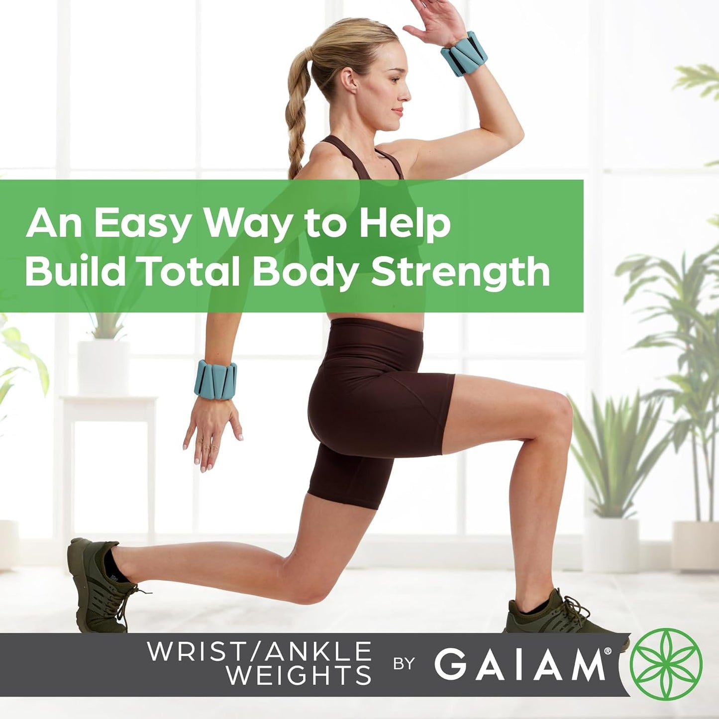 Gaiam Wrist and Ankle Weights, Wearable Bracelet to Strengthen