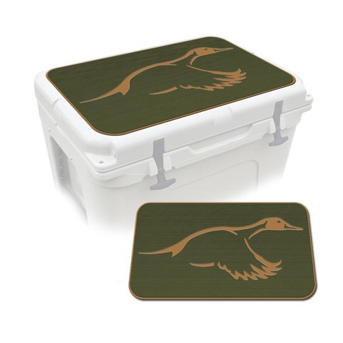 USATuff SeaDek EVA Mat Cooler Pad fits YETI 35 Tundra | Peel & Stick Application | Non Slip Comfort Accessories - Duck Solo Hunting Outdoorsman (OliveGreen-Mocha)