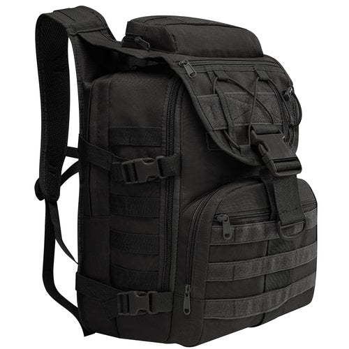 Wesoke 35L Military Tactical Backpack Black Large Army 3 Day Assault Pack Bag for Men, 35 Liter Molle Backpack Daypack for Man Women, Big Camping Backpack Hiking Rucksack for Outdoor Travel Climbing