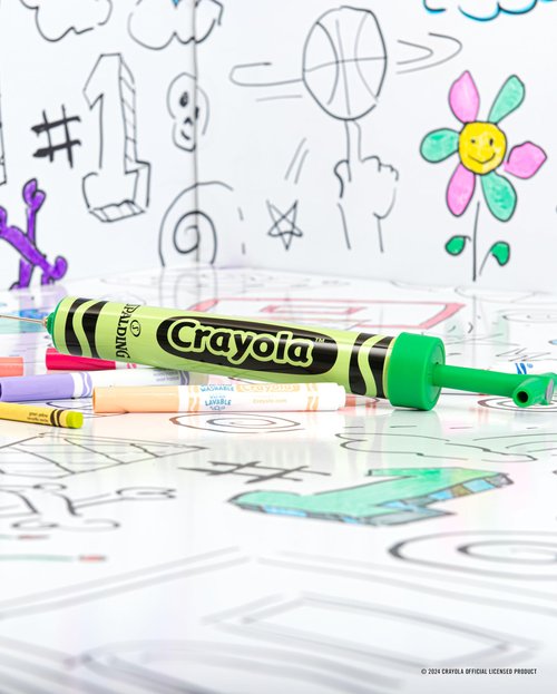 Spalding X Crayola 12" Single Action Green Pump