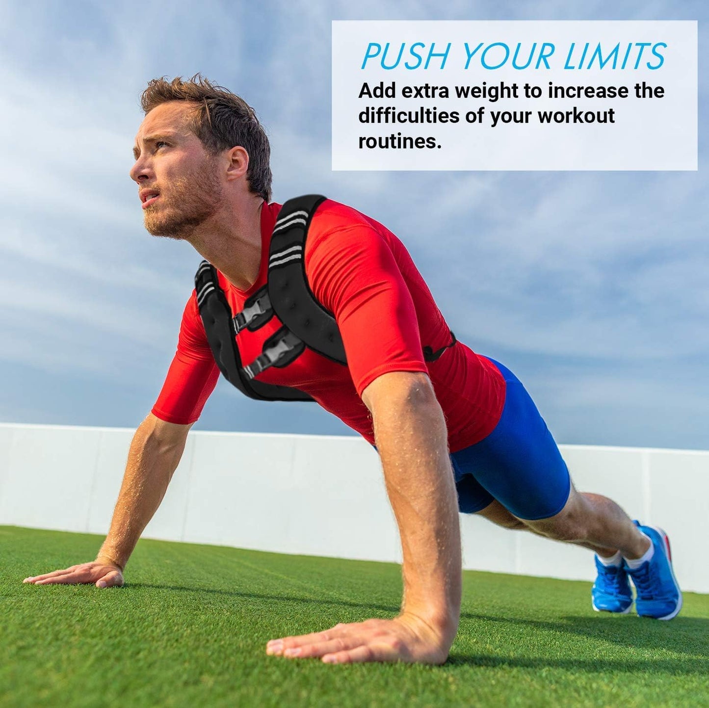 Aduro Sport Weighted Vest Workout Equipment, 4lbs/6lbs/12lbs/20lbs/25lbs/30lbs Body Weight Vest for Men, Women, Kids