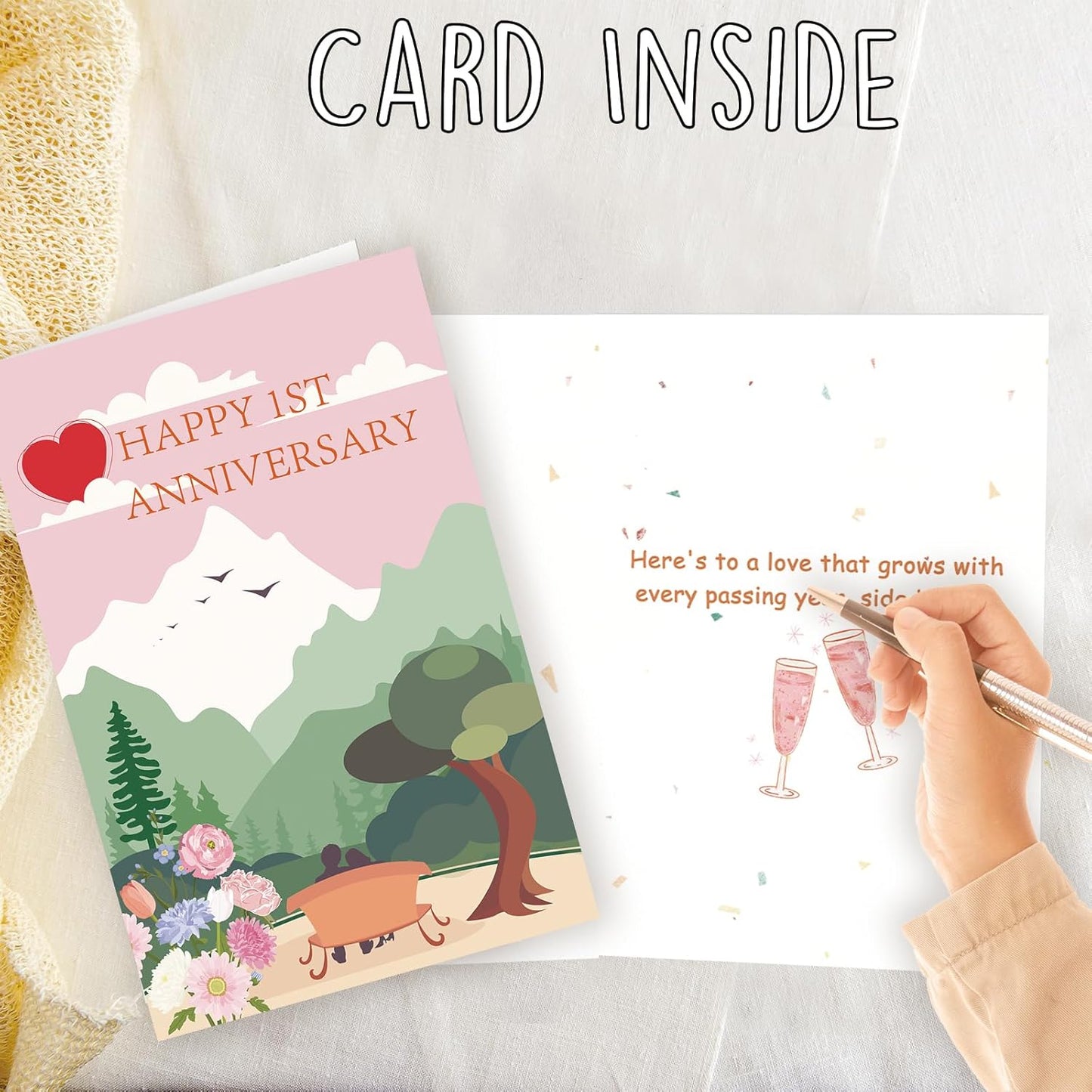 OJsensai Cute Wedding Card, Funny Engagement New Card for girlfriend boyfriend, Comfort Wedding Decoration Gifts from Husband Wife, Happy Valentine's Day