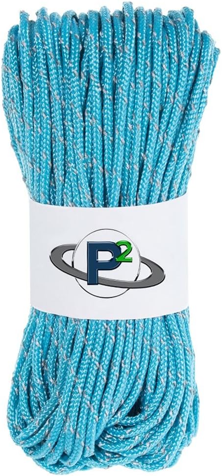 Paracord Planet Fluorescent Reflective 95lb Paracord – Type I Tactical Parachute Cord for Hiking, Camping, and Fishing – Neon Pink (50 Feet)