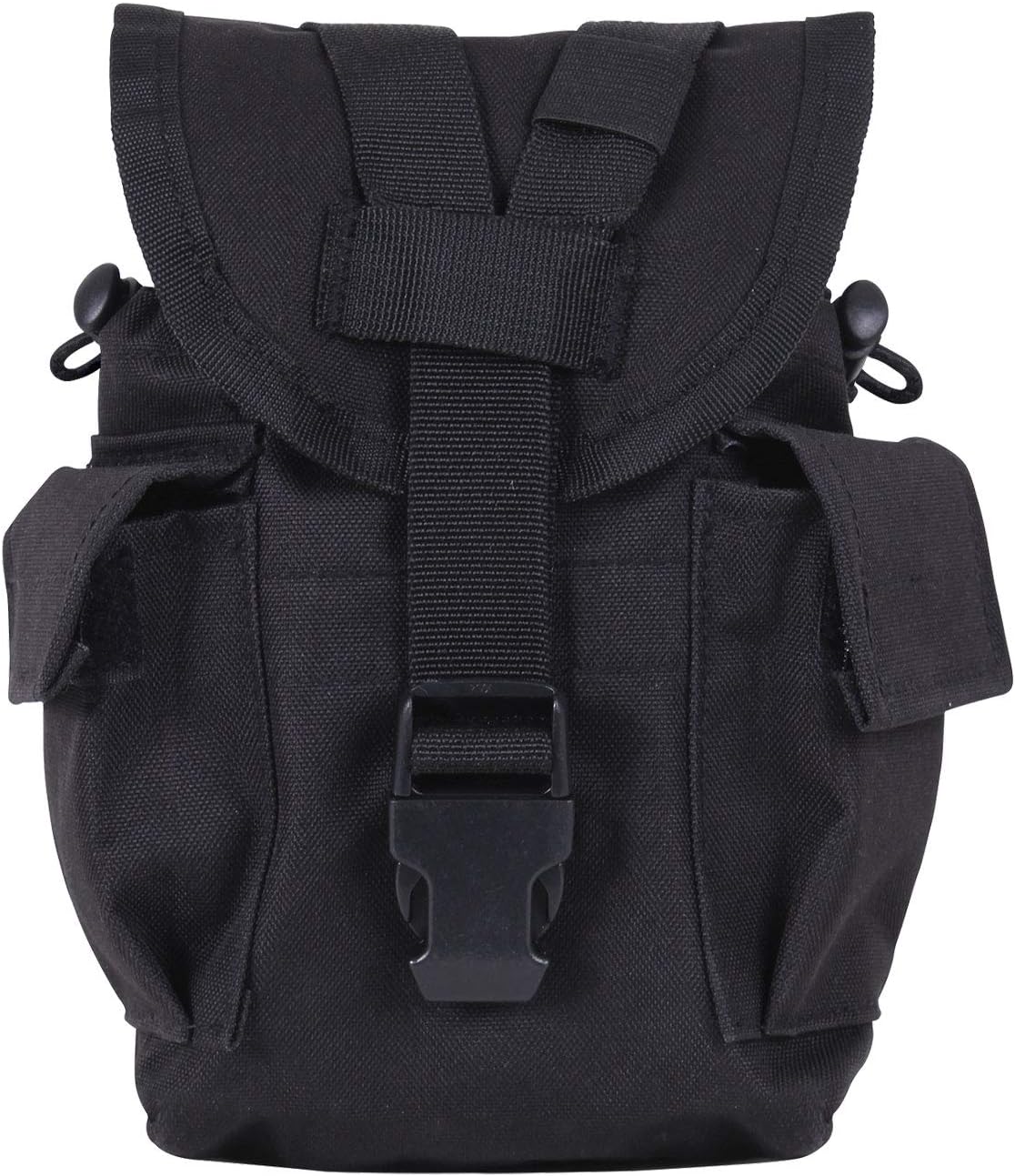 MOLLE II Canteen & Utility Pouch - Rothco Black Tactical Gear for Outdoor Use