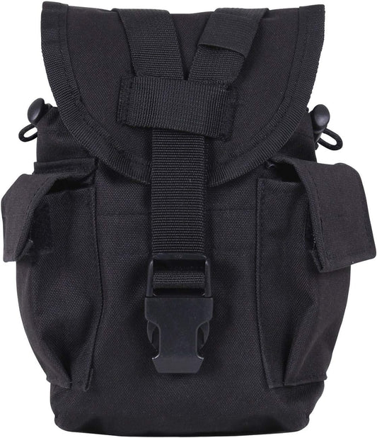 MOLLE II Canteen & Utility Pouch - Black Tactical Gear for Outdoor Adventures