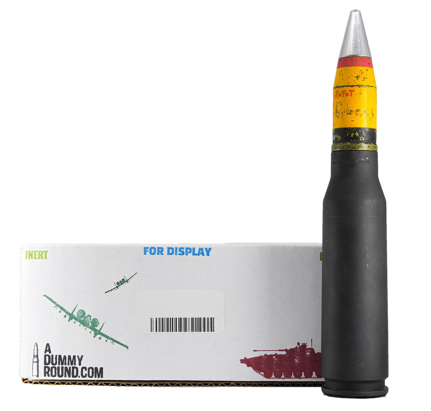 General Dynamics 25mm Bushmaster Dummy Round OEM HEI Fired by The M242 INERT Display