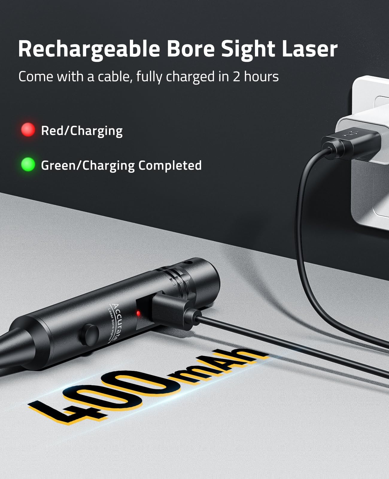 CVLIFE Rechargeable Bore Sight Laser Kit with 64 Adapters fit 0.17 to 12GA Calibers, Professional Green Laser Bore Sight with Button Switch, Powerful Choice for Hunting Bore Sight Tool