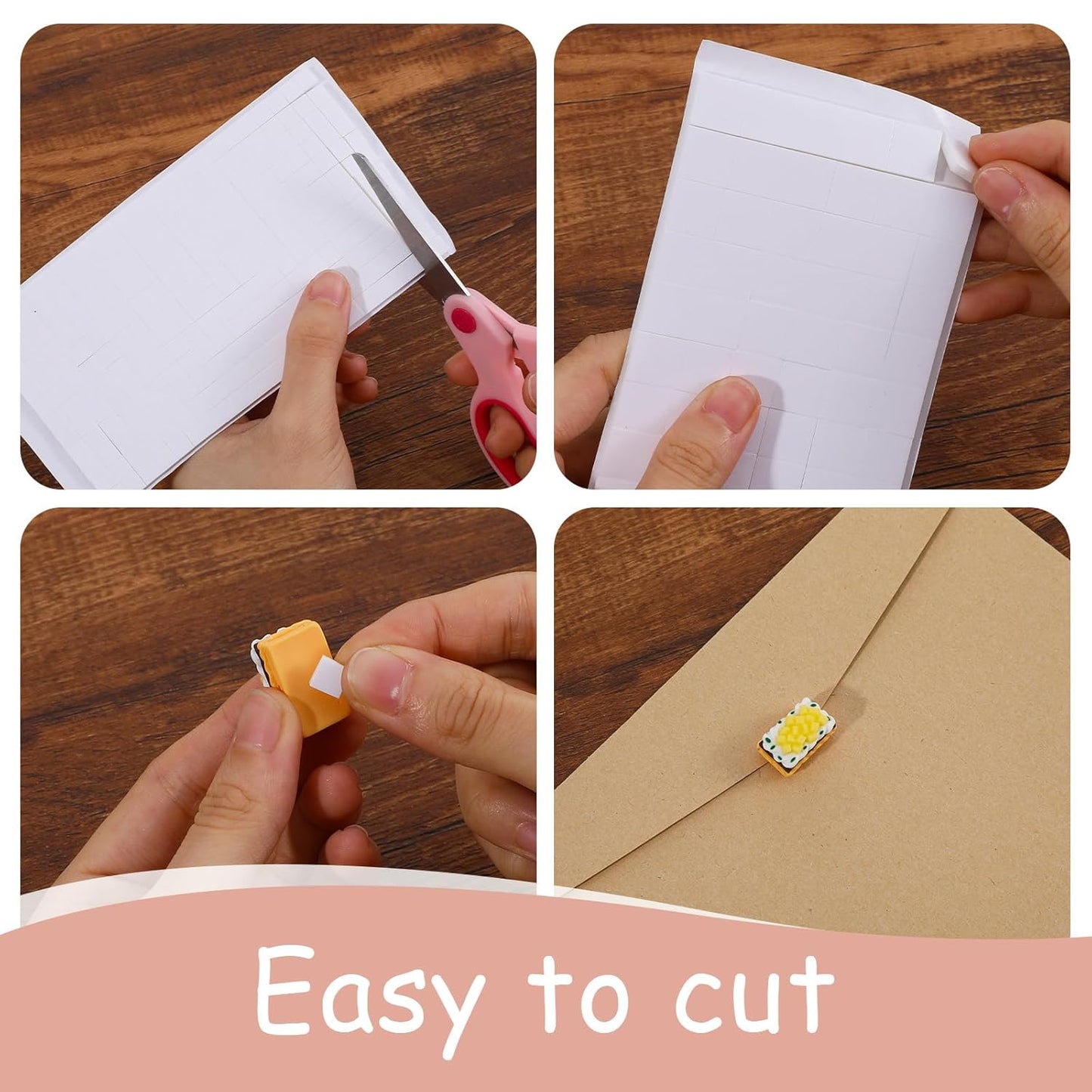 9 Sheets Double Sided Foam Squares for Crafts, 5544 Pcs Total 3D Self Adhesive Foam Squares, 0.47 and 0.24 Inch Precut Square Strips, Double Sided Tape for Scrapbooking DIY Arts Crafts