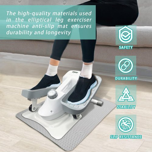 Double-Sided Non-Slip Mat for Elliptical Machines – Suitable for Under Desk Pedal Exercisers, Foot & Leg Machines, with Enhanced Stability & Floor Protection