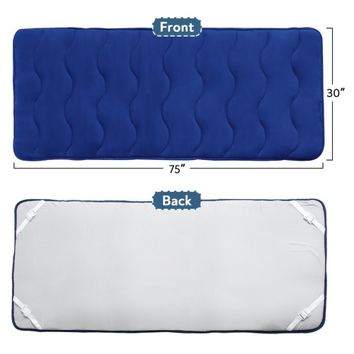 Quilted Foam Cot Mattress Pad, 30"x75" Breathable & Comfortable, Non-Slip Camping Cot Mattress Topper for Camp Cot/Rv Bunk/Narrow Twin Beds