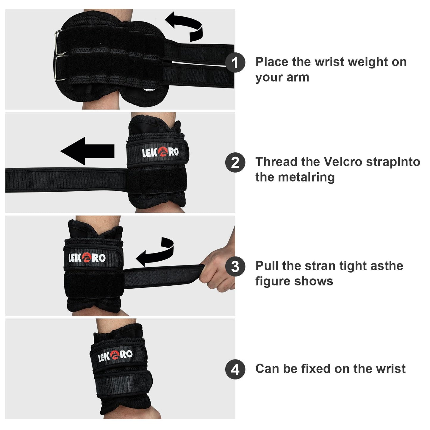 Adjustable Wrist Ankle Weights, Removable Arm & Leg Weight for Men & Women, Fitness, Strength Training, Running, Walking, Jogging, 1 Pair 2 Pack (Adjustable Wrist Weights 6.6 LBS)