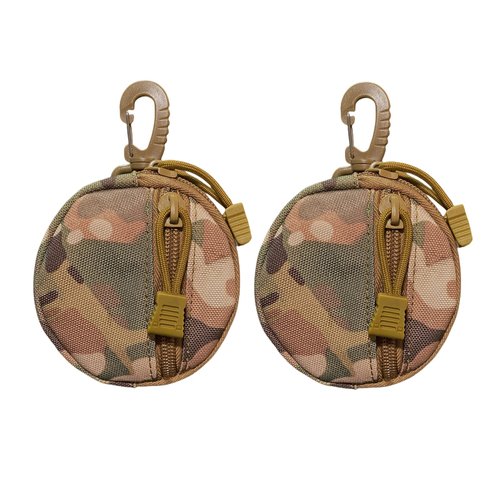 Small EDC Pouch Bag Molle Tactical Wallet, Accessories, Coin Purse, Key Case, Keychain Pouch, Earphone Case, Military Gear Waterproof (CP Camo 2pcs)