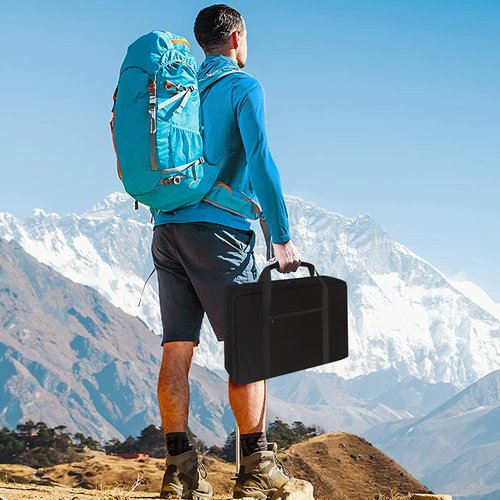 Portable Camping Stove Carry Bag for Portable Butane Stoves and Dual Fuel Stoves,Gas Tank Protective bag,600D Oxford Fabric Waterproof,Mini Tank Accessories,for Outdoor Camping,Cooking,Travel,Picnic