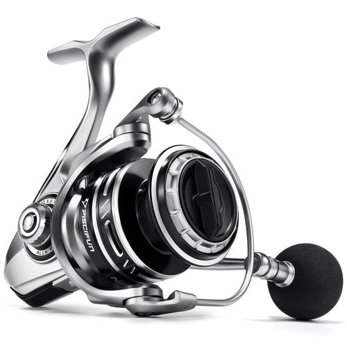 Piscifun NautiX Spinning Reel, Aluminum Spinning Fishing Reel, CNC Aluminum Gear, 26LBs Max Drag, 8+1 Sealed BB, 6.0:1 Gear Ratio, Smooth Powerful Freshwater Saltwater Reel, 4000 Series