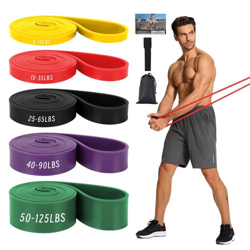 Non Latex Resistance Bands, Pull Up Assistance Bands, Exercise Bands Resistance, Workout Bands Resistance for Men and Women, Stretch Bands for Exercise, Physical Therapy, Fintness, Training