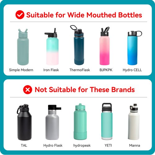 Soledea Auto Flip Lid for Bubba 20/24/40oz Wide Mouth, Spout Lid Replacement Lid with Button Lock for Hydro Flask, Simple Modern,Iron Flask,Takeya, NOT for TAL, YETI, Nalgene & Standard Mouth Bottles