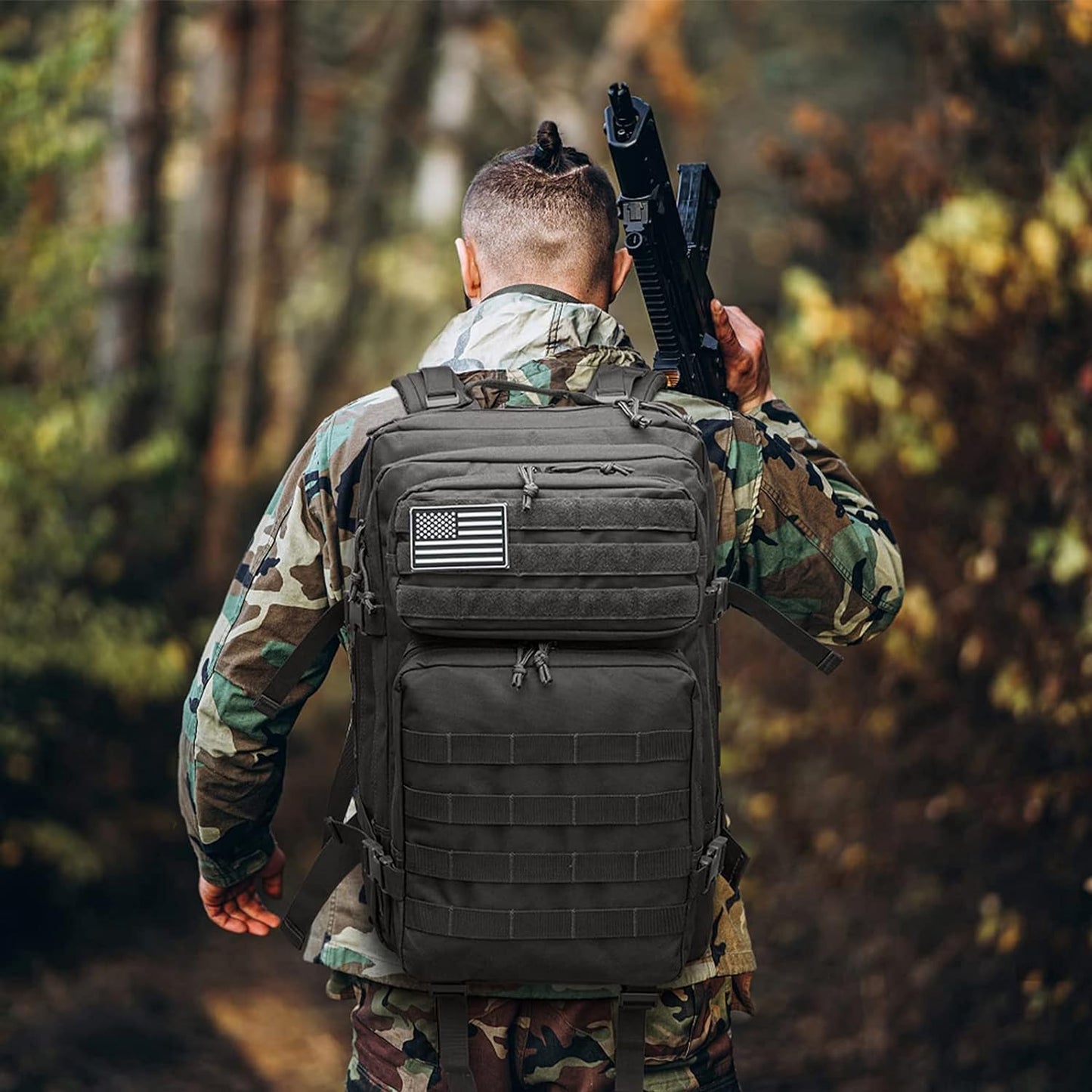 G4Free 45L Military Tactical Backpack 3 Day Assault Survival Molle Pack Bug Out Bag Travel Fishing Backpack Rucksack