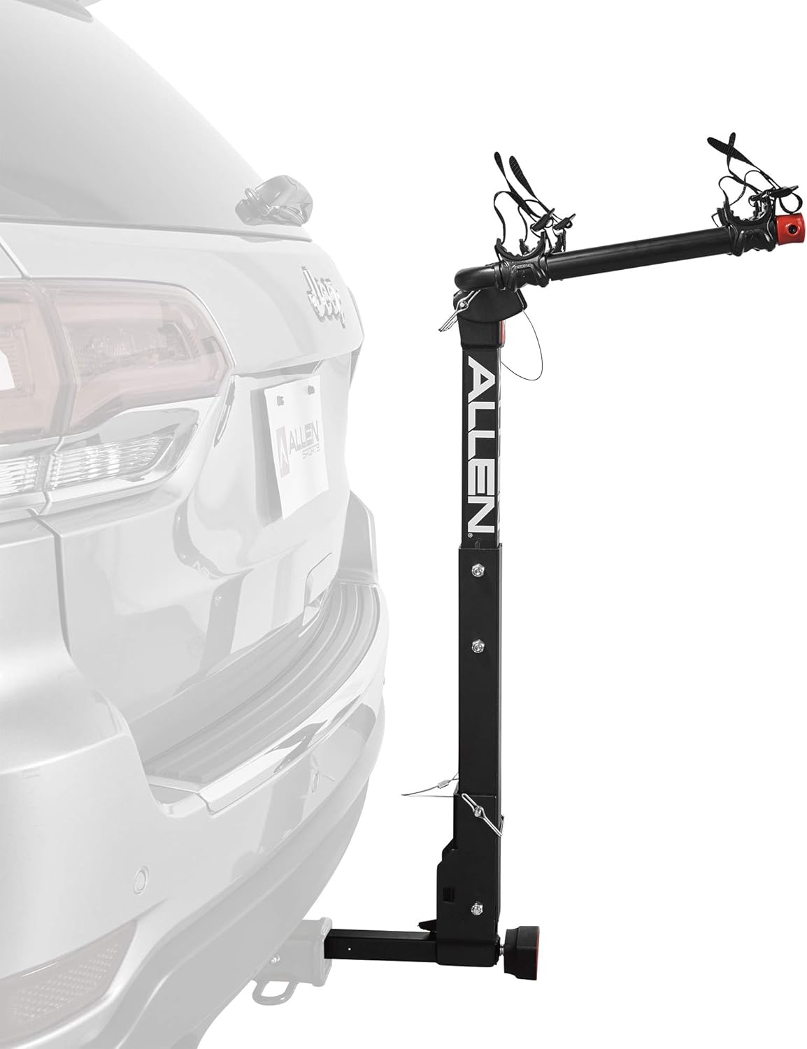 Allen Sports Deluxe 2-Bike Hitch Mount Rack - Heavy-Duty Silver/Black (Model 522RR)