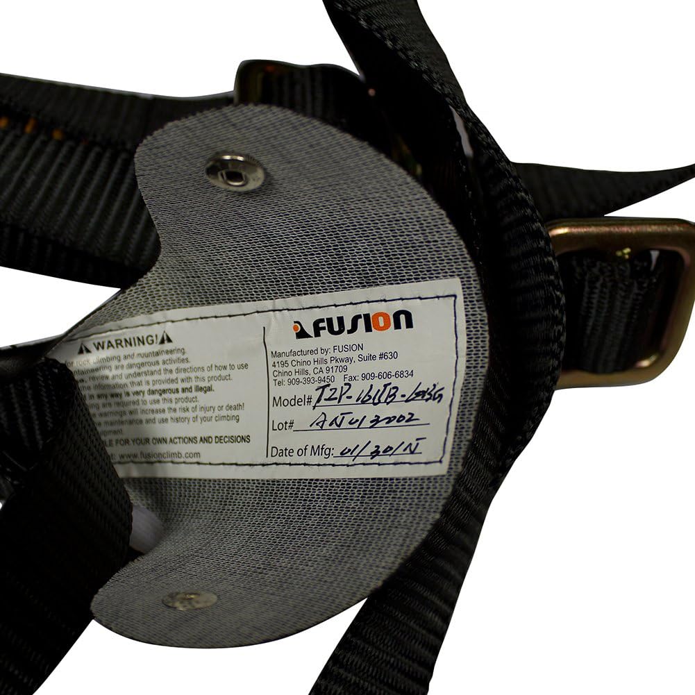 Fusion Climb Y-Legged Zipline Lanyard with Steel Snap Hooks 23kN Black