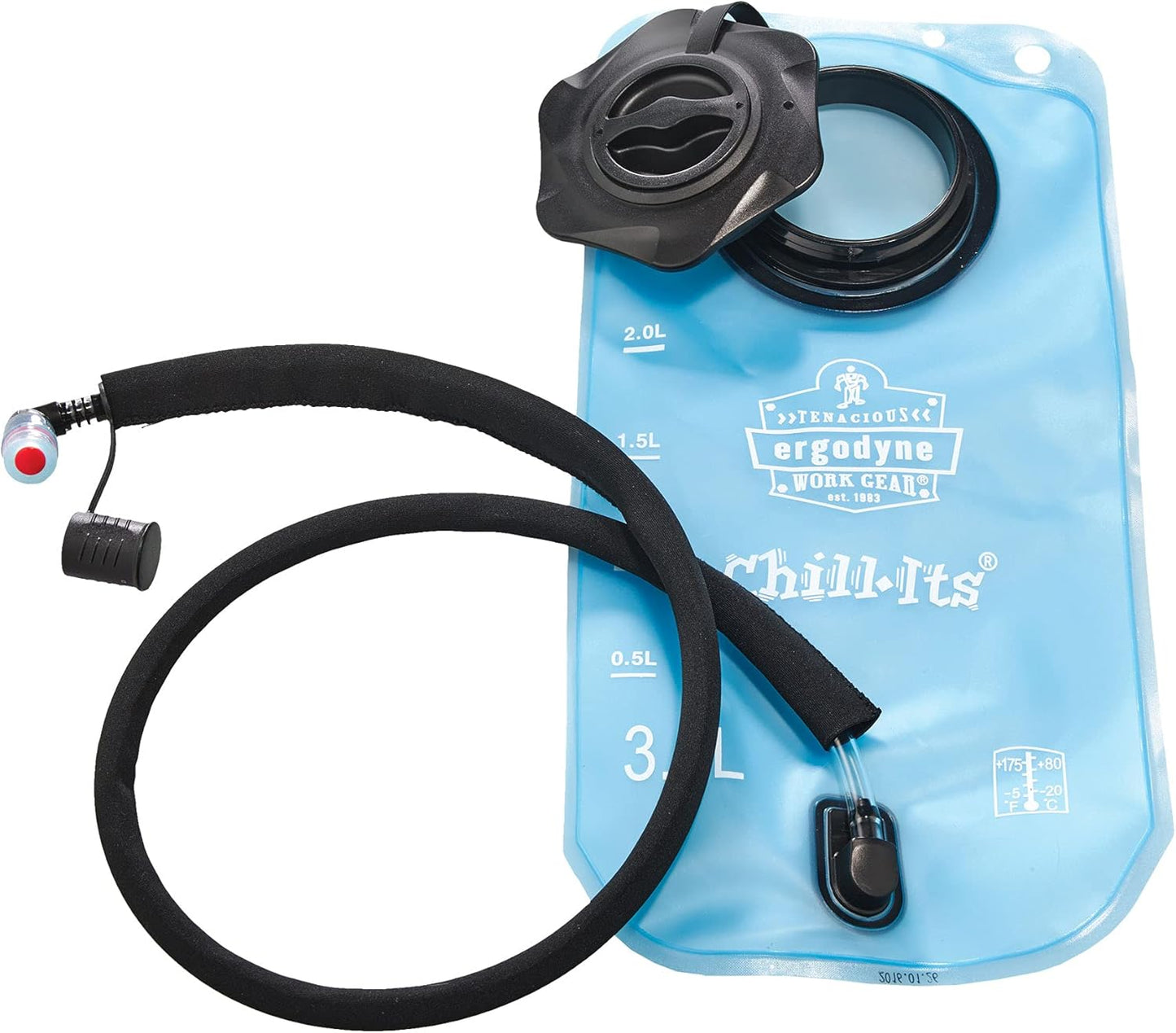 Ergodyne Chill-Its 5156 Hydration Backpack with Storage, Low Profile Pack, High Visibility Reflective, 3 Liter Bladder, Breakaway Shoulder Straps,Lime