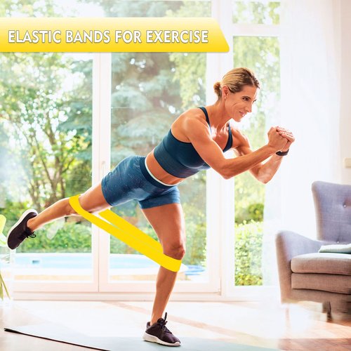 XonyiCos Resistance Bands Set for Physical Therapy | Exercise Bands Booty Bands for Women, Stretching, Physical Therapy, Yoga, Work from Home Fitness (5pc Set)