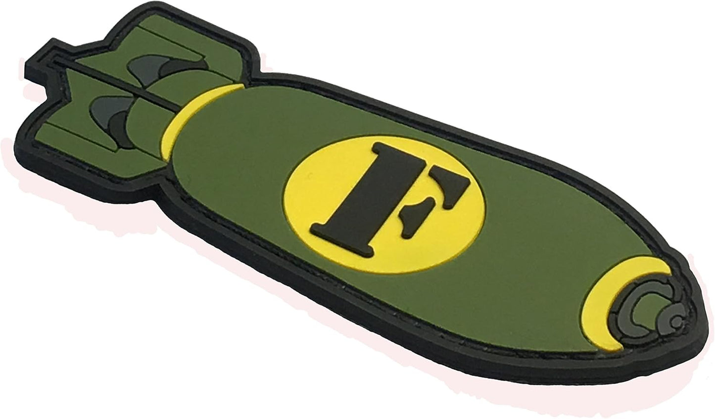 F-Bomb Morale Patch with Hook Backing (Pink)