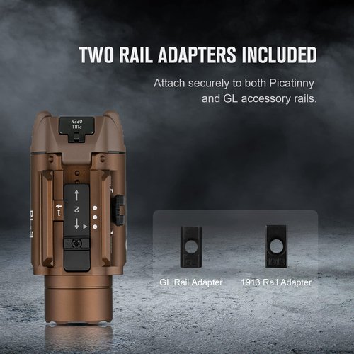 OLIGHT PL-3S Valkyrie 1000 Lumens Compact Weaponlight Rail-Mounted Tactical Light LED with Rail Locating Keys for 1913 Picatinny, GL Style (Black)